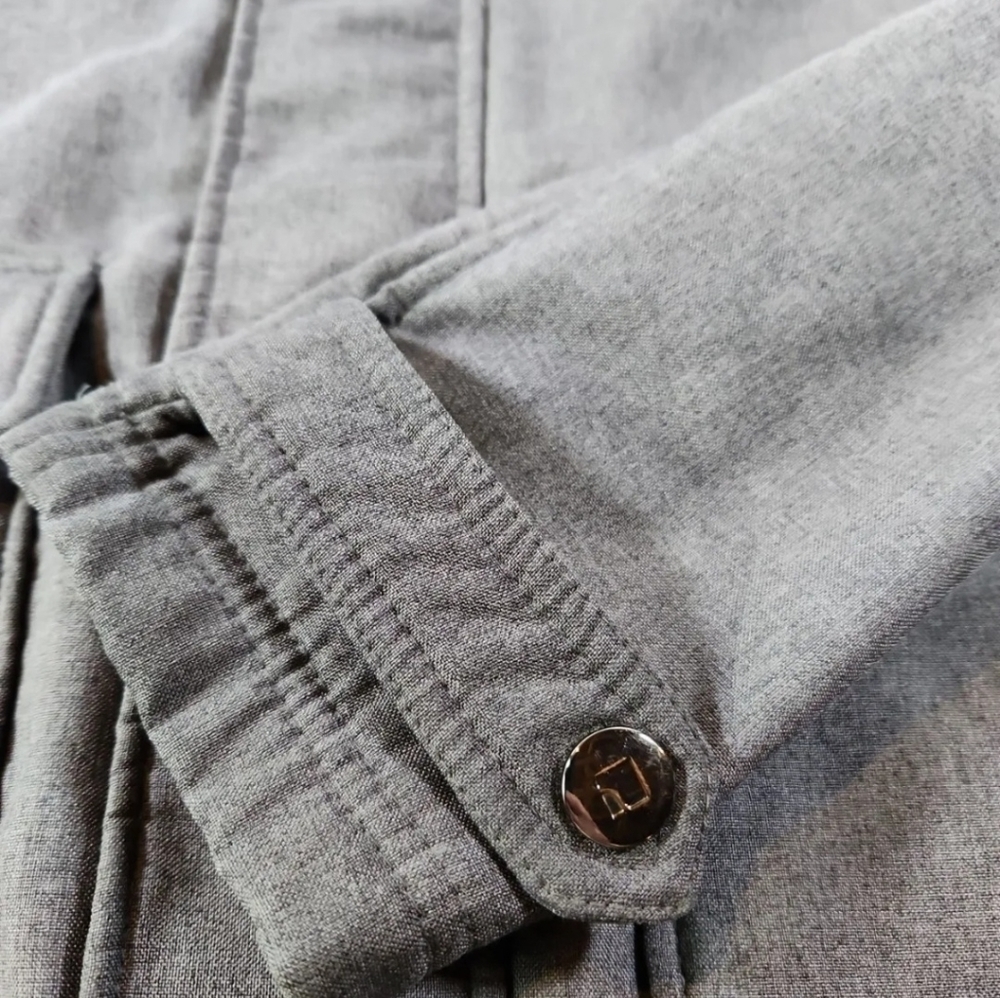 Teflon brand apparel men’s gray full zip fleece lined jacket size M. - Picture 3 of 8
